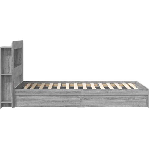  Okvir kreveta s pohranom s ladicama Siva Sonoma 90 x 190 cm - Siva Sonoma 90 x 190 cm sa sredi&scaron;njom policom Cijene