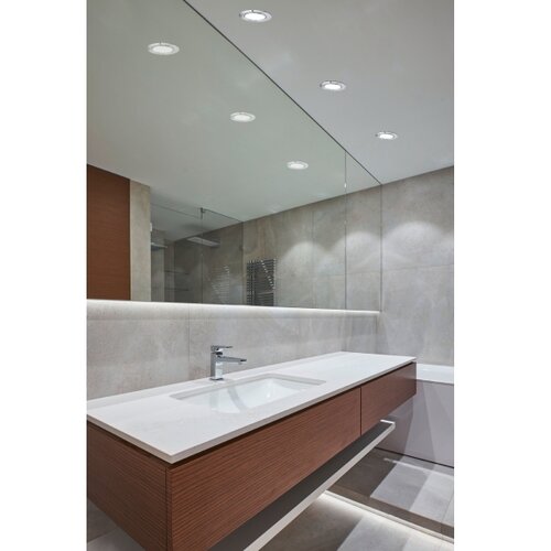 Eglo fueva 5 ugradbena led, 2,7w, 300lm, prom 86, ip44, bijela/krom/plastika Slike