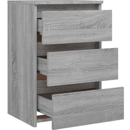  Noćni ormarić siva boja hrasta 40x35x62,5 cm konstruirano drvo Slike