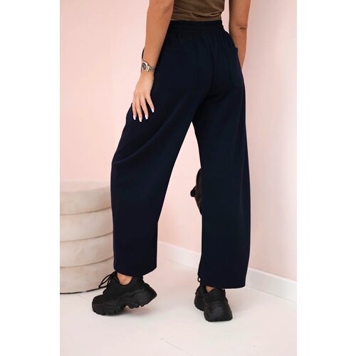 Kesi Włoski Butter trousers tied at the waist navy Cene