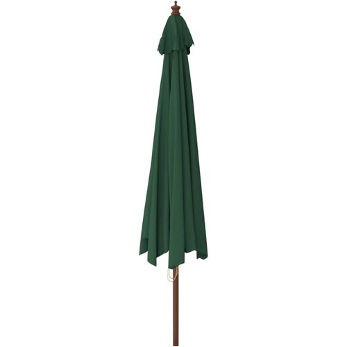 Vrtni suncobran s drvenim stupom zeleni 400 x 273 cm Slike
