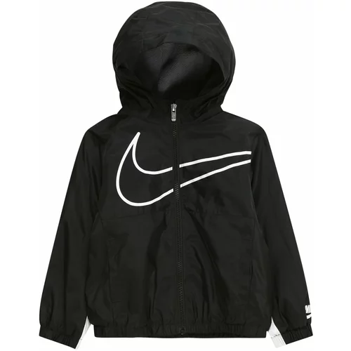 Nike Sportswear Prijelazna jakna 'SWOOSH' crna / bijela