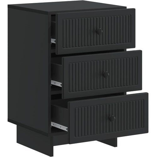  Noćni ormar s ladicama Crna 43 x 41 x 66,5 cm Konstruirano drvo Slike