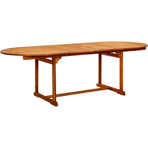 VidaXL Vrtna jedilna miza (160-240)x100x75 cm trden akacijev les Slike