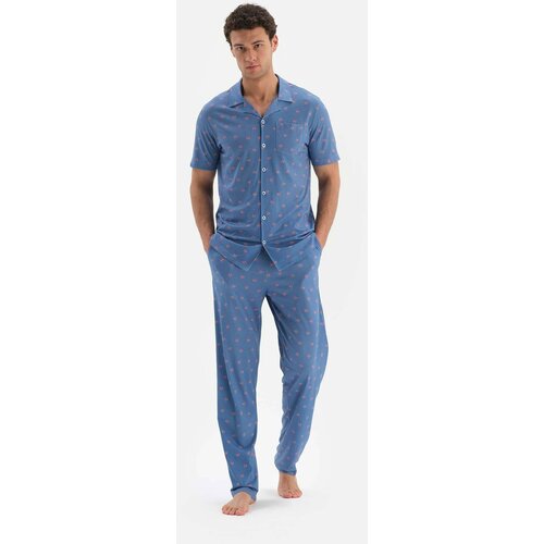 Dagi Pajama Set - Blue - Graphic Cene