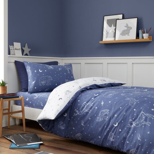 Bianca Flanelna otro&amp;scaron;ka posteljnina za otro&amp;scaron;ko posteljico 120x150 cm Starlight Animals &amp;ndash; Slike