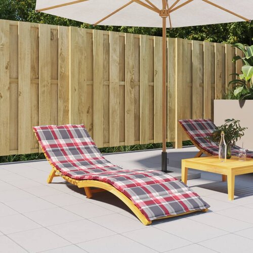  Jastuk za ležaljku crveni karirani 200x70x3 cm tkanina Oxford Cijene