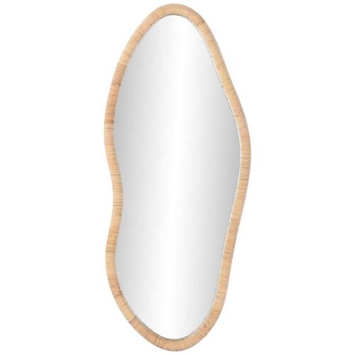  Zidno ogledalo Home ESPRIT Prirodno Kristal Ratan Scandi 53 x 4 x 125 cm Slike