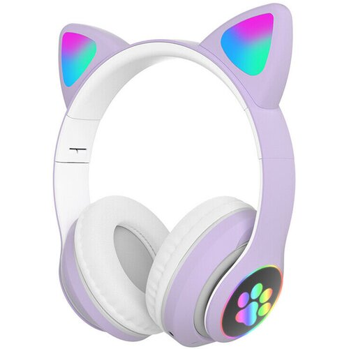  Slu&amp;scaron;alice za djecu CAT EAR Kids STN-28, bluetooth, ljubičaste Slike