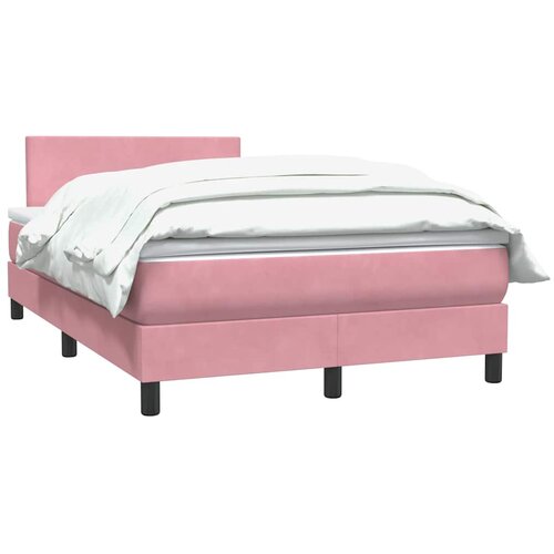 Box Spring krevet s madracem ružičasti 120x220 cm samt Slike