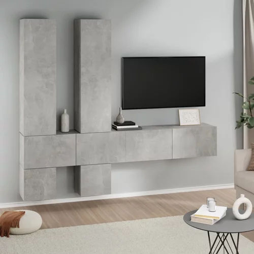  Zidni TV ormarić siva boja betona od konstruiranog drva