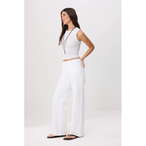 TRENDYOLMILLA ženske pantalone Twoss26Je00135, bela Cene