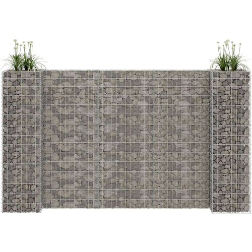  Gabionska sadilica u H-obliku od čelične žice 260 x 40 x 150 cm Cijene