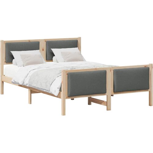  Krevetna konstrukcija Tamno siva 160 x 200 cm tkanina Smeđa Slike