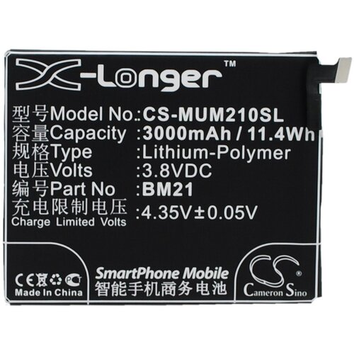 VHBW Baterija za Xiaomi Mi Note / Libra, 3000 mAh Slike