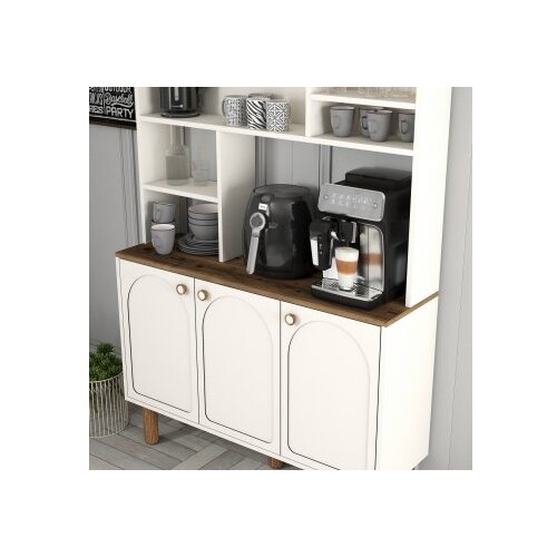 Hanah home bohem 861 vi&amp;scaron;enamenska vitrina za kafe u beloj boji (845HCT5822) Slike