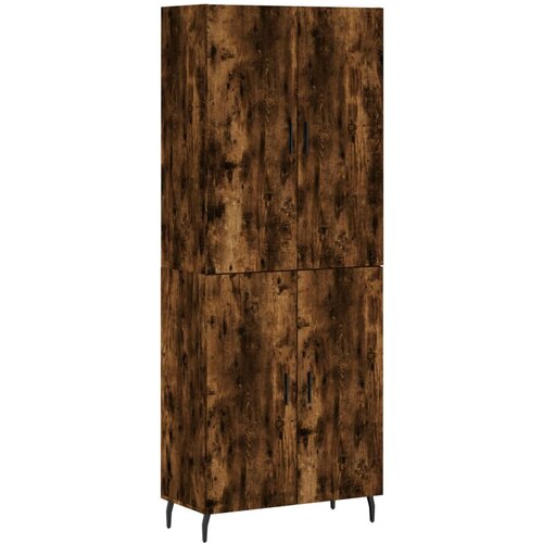 Maison Chic Visoka Komoda - Predalnik dimljen hrast 69,5x34x180 cm inženirski les, (21721340) Cene
