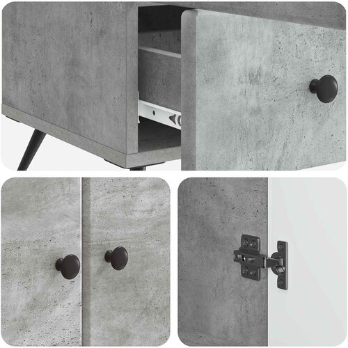  Kreveta Betonska siva 66 x 34,5 x 95 cm Konstruirano drvo Slike