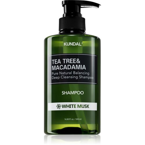 KUNDAL Tea Tree & Macadamia White Musk globinsko čistilni &scaron;ampon z osvežujočim učinkom 500 ml Cene