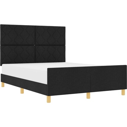 VidaXL Postelja Črna 140x200 cm Tkanina, (22049257) Slike