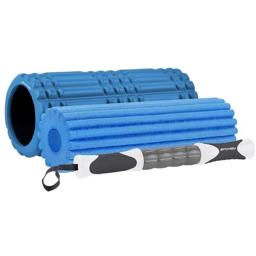 Spokey MIX ROLL Fitness massage parsni valec 3in1, blue