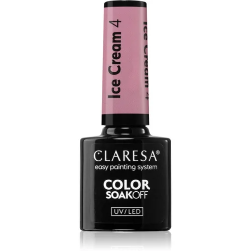 Claresa SoakOff UV/LED Color Ice Cream gel lak za nokte nijansa 4 5 g