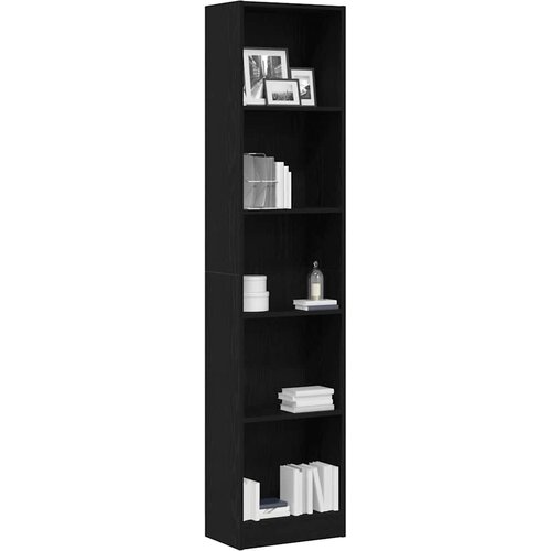  Biblioteka crni hrast 40x24x176 cm Inženirsko drvo Slike