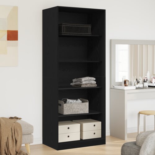 VidaXL omara črna bukev set 2 črna bukev iverna plo&amp;scaron;ča 80 x 50 x 200 cm Slike