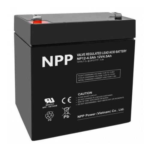NPP vrla-gel lpg akumulator 12V/4.5AH/1,5KG ( ACCU124.5/Z ) Slike
