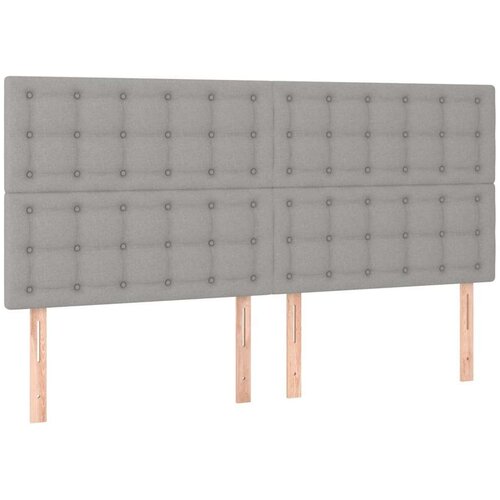  Krevet box spring s madracem svjetlosiva 160x200 cm tkanina Slike