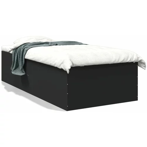 Okvir za krevet crni 75 x 190 cm od konstruiranog drva