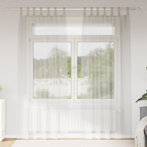 VidaXL Zavjese sa zavjesama 2 pcs Krem 140 x 245 cm Poliester Slike