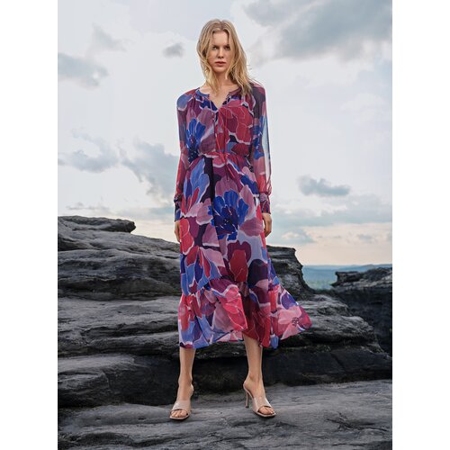 Orsay Red Ladies Floral Dress - Women's Slike