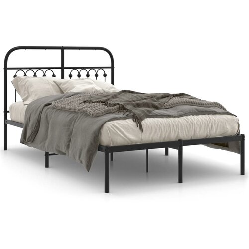 vidaXL Metalni okvir za krevet s uzglavljem crni 120x190 cm Cijene