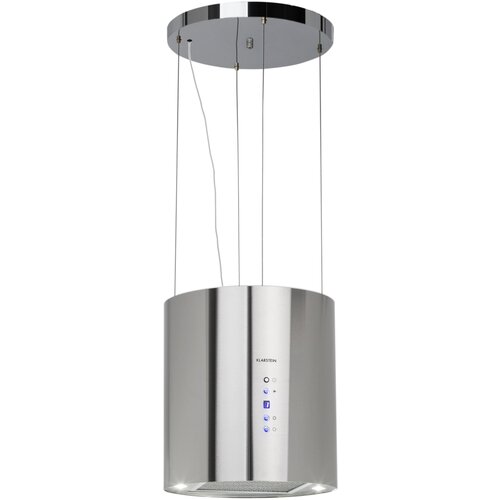 Klarstein Barett, otočna kuhinjska napa, &Oslash; 35 cm, recirkulacija 522 m&sup3; / h, LED, filter z aktivnim ogljem, nerjaveče jeklo Cene