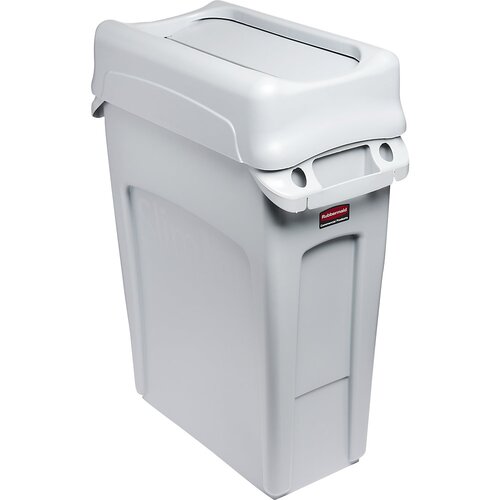 Rubbermaid Zbiralnik surovin SLIM JIM®, prostornina 60 l, nihajni pokrov, sive barve Cene