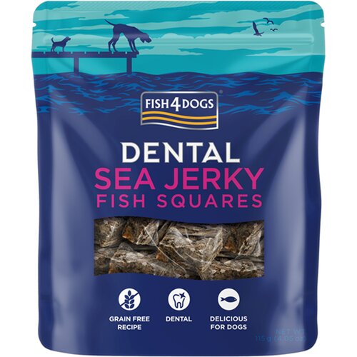 Fish4Dogs Pribolj&scaron;ki Dental Sea Jerky Fish Knots koža bele ribe 115 g Cene