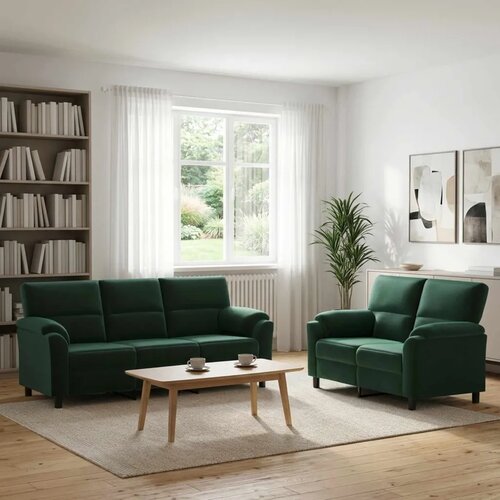  Set sofe 2 pcs Tamnozelena Bar&scaron;un - Tamnozelena 2-sjedalo (120 cm) + 3-sjedalo Cijene