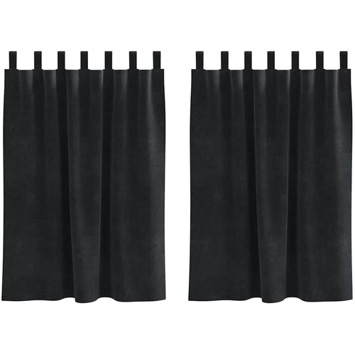  Zavjese za zamračivanje 2 pcs Crna 140 x 140 cm Bar&amp;scaron;un Slike