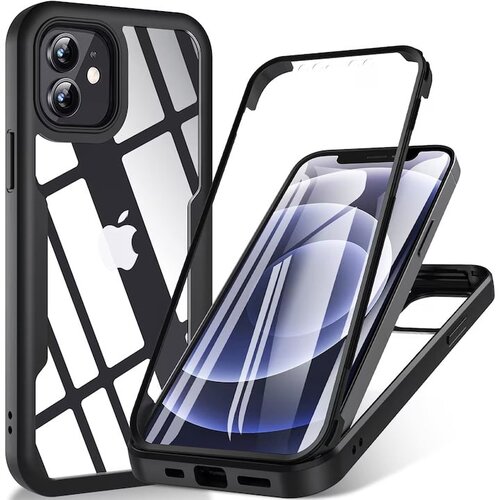 Techsuit ColorVerse 360 ​​Series obostrana za&scaron;titna maska za iPhone 12 &ndash; crna Cijene