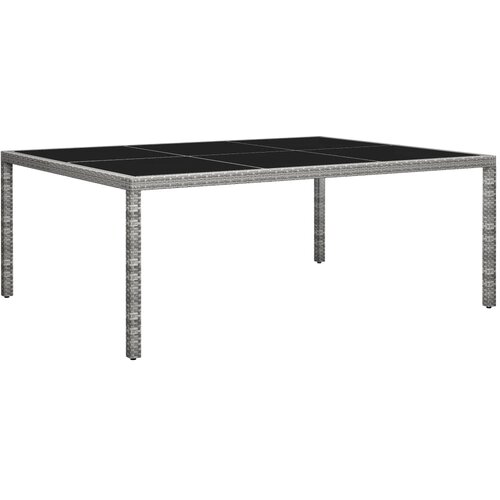 vidaXL zunanja jedilna miza siva 200x150x74 cm poli ratan Cene