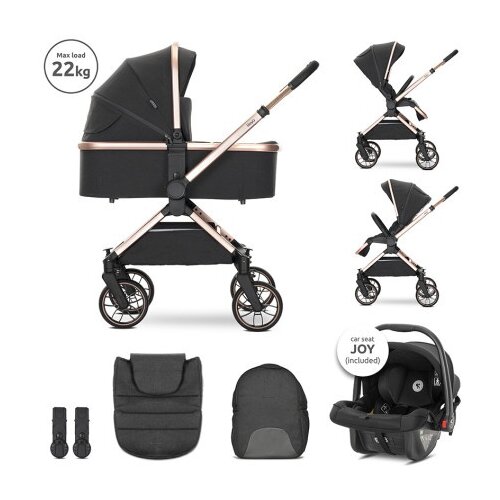 Lorelli kolica za bebe reya 3u1 - black jasper i gratis lezaljka portofino ( 10021952401P ) Cene