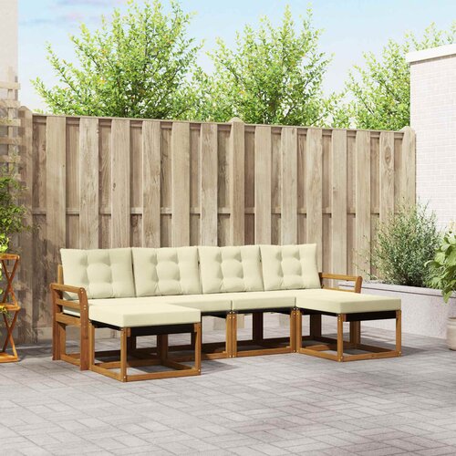  Set vanjskih sofa 6 kom. Prirodna i krem Smeđa 253 x 122,5 x 73 cm Cijene