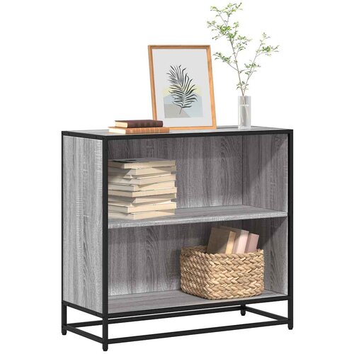 vidaXL Knjižna omara siva sonoma 80x35x76 cm cm inženirski les Cene