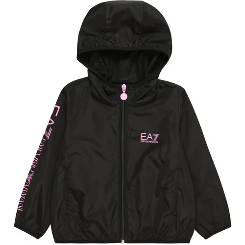 Ea7 Emporio Armani Prehodna jakna 'GIUBBOTTO' svetlo roza / črna