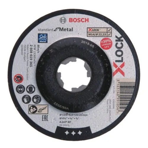 Bosch 2608619365 X-LOCK ploča za grubu obradu ravna promjer 115 mm Promjer bušotine 22.23 mm 1 St.