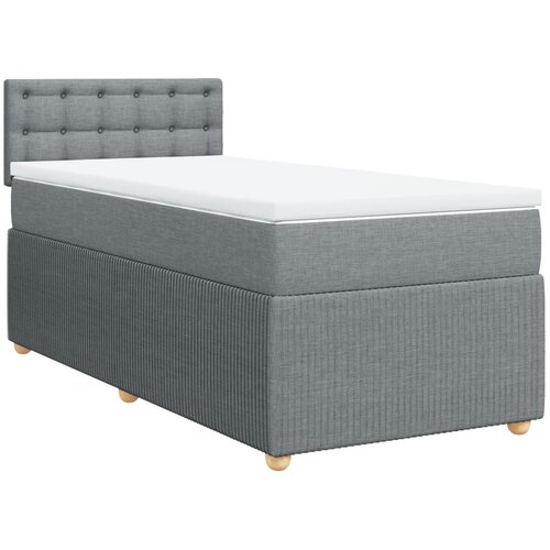 Maison Chic Box spring postelja - Vzmetna postelja z vzmetnico svetlo siv 100x200 cm blago SL17566, (21895163) Cene