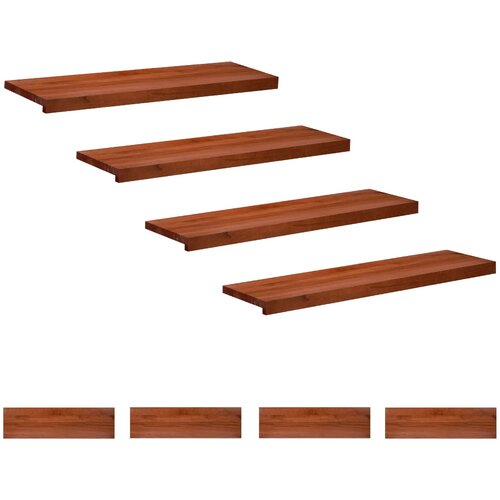 Step treads 8 kom. 90 x 25 x 2 cm Smeđa Čvrsto drvo bukve Cijene