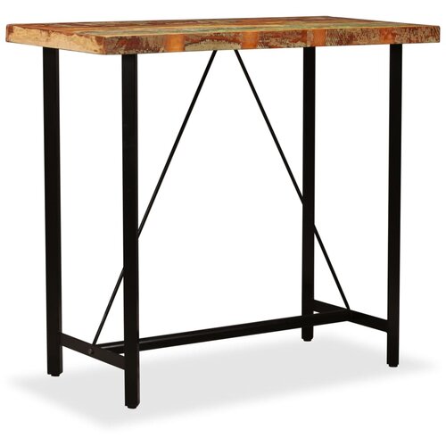  Barski Stol od Masivnog Obnovljenog Drva 120x60x107 cm Slike