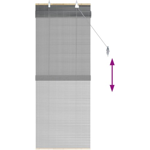 Rolo zavjesa Siva 40 x 160 cm Bambus Slike